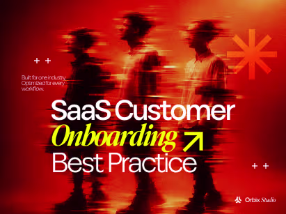 SaaS Customer Onboarding Best Practices illustrated with a professional working on onboarding software at sunset, showcasing user activation, customer engagement, and retention strategies.