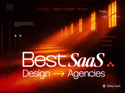 Thumbnail highlighting the best SaaS design agencies for B2B companies specializing in SaaS product design, UX, and growth.