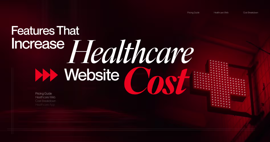 Features that increase healthcare website design cost the most