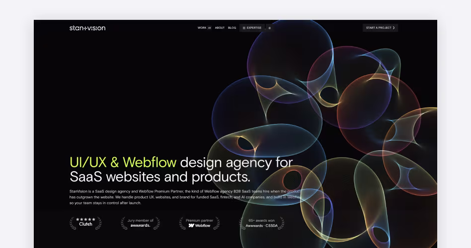 StanVision is a Webflow Premium Enterprise Agency and Premium Partner.