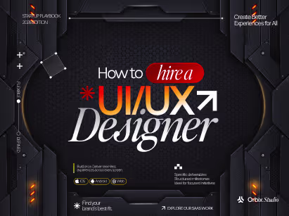 Thumbnail for a complete guide on how to hire a UX designer in 2026, with a free job description template