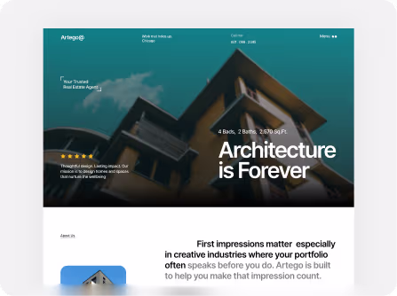 Artego Figma Template – Free Architecture Website Kit