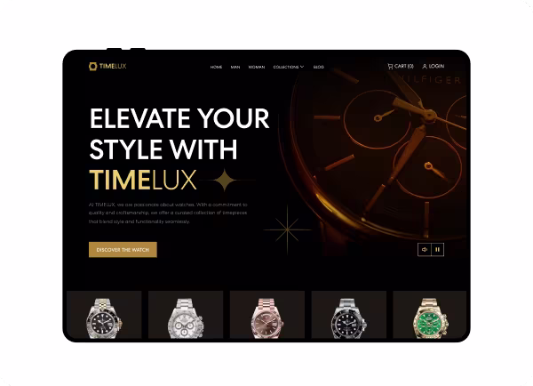 TIMELUX Luxury E-commerce Redesign: Cleaner UX for High-End Shopping