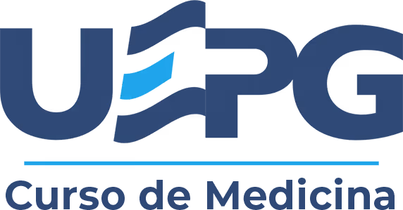 Logotipo da UEPG com texto 'Curso de Medicina' abaixo.