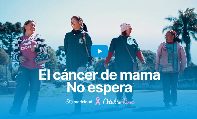 Miniatura/Portada del video «El cáncer de mama no espera», realizado por Medcloud para el Octubre Rosa de 2023