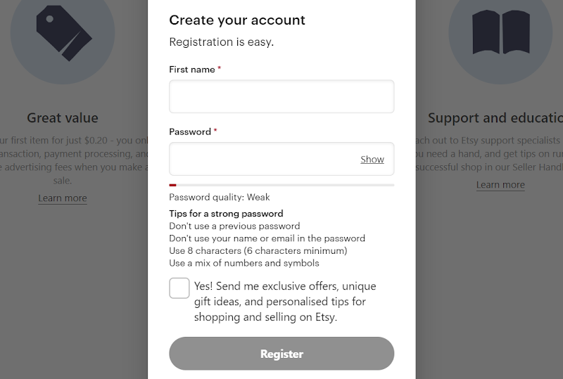 Complete Guide: How to Create a Seller Account on Etsy