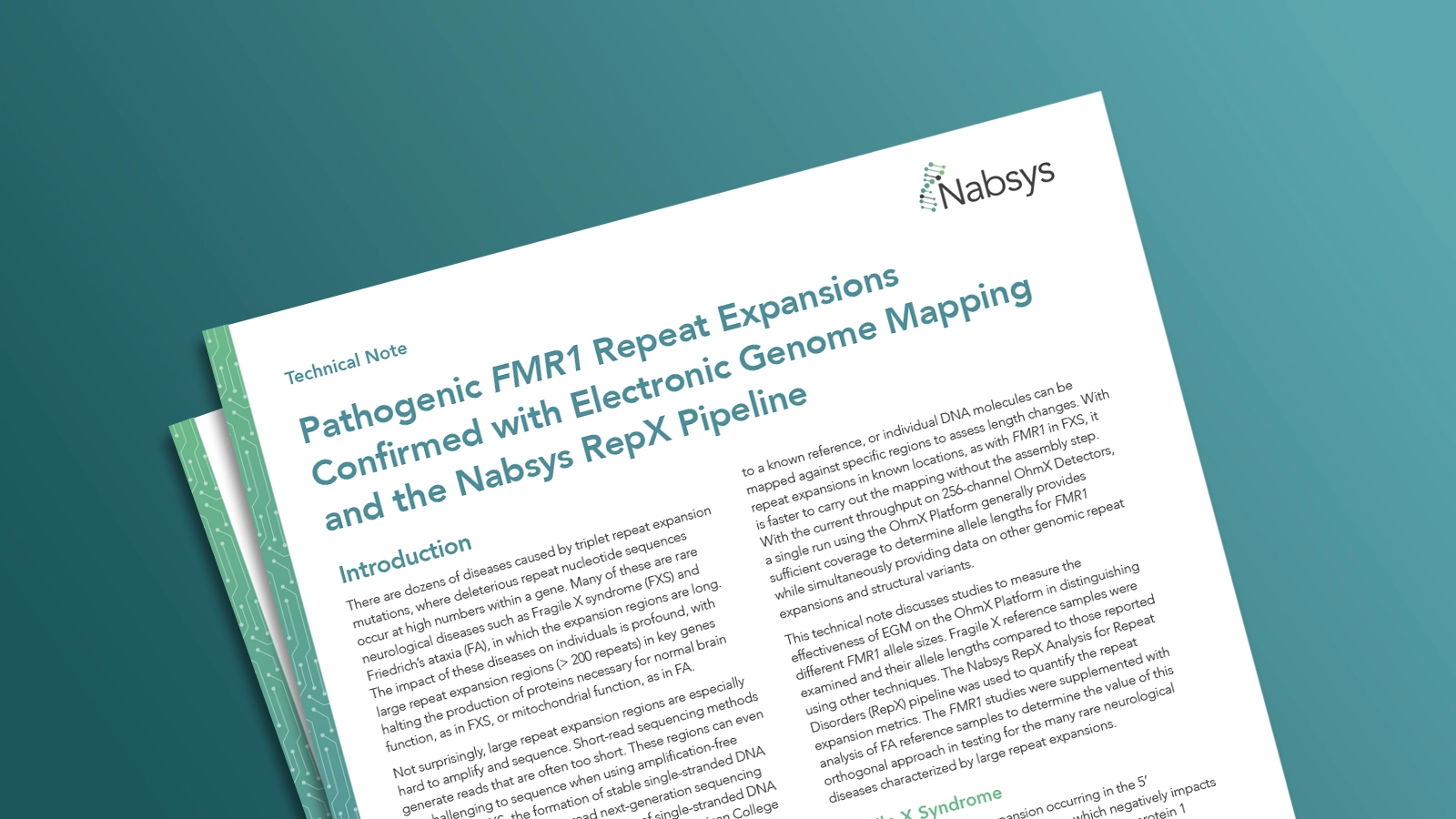 Pathogenic FMR1 Repeat Expansions Confirmed with EGM Data Analyzed Using the Nabsys RepX Pipeline
