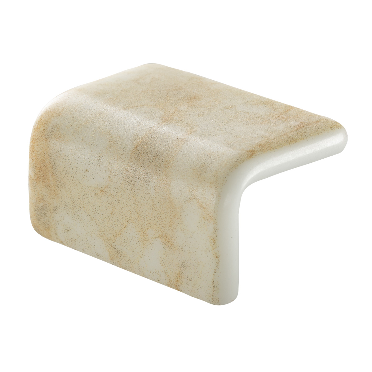 Zen Sandstone warm beige matte marbled cove trim piece for pools by Ezarri