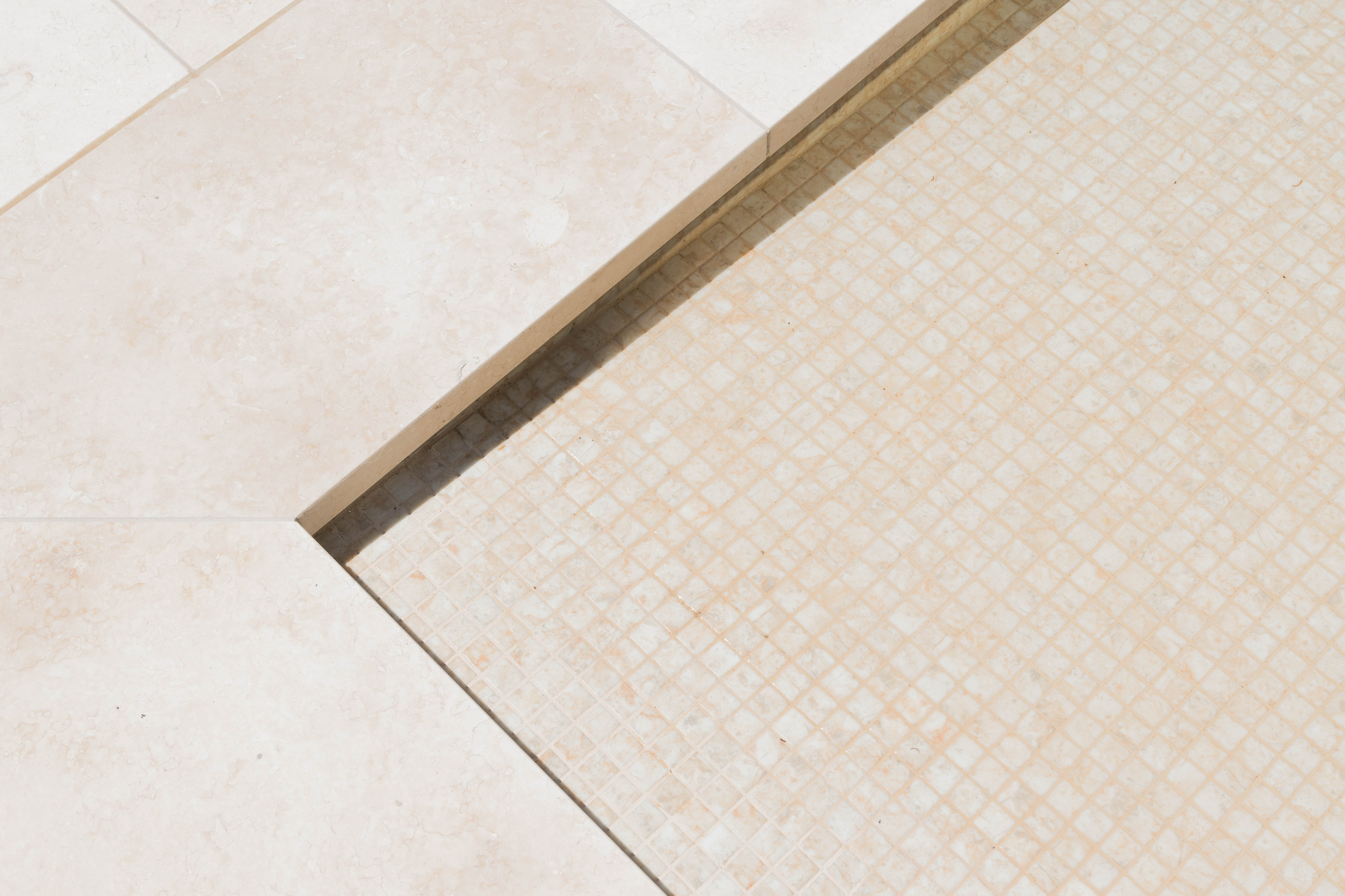 Zen Sandstone warm beige 50mm matte marbled glass mosaic tile by Ezarri