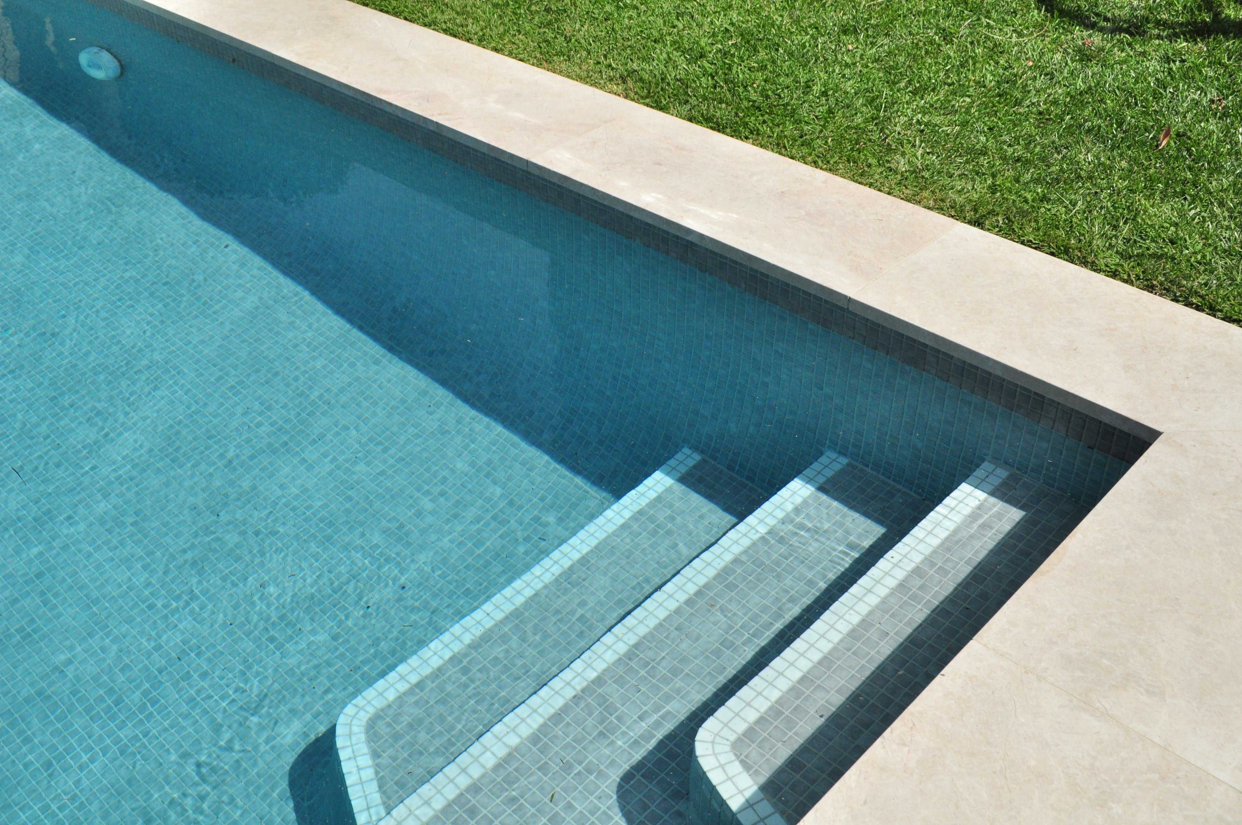 Niebla 60-A light aqua blue 50mm anti-slip glass mosaic tile by Ezarri