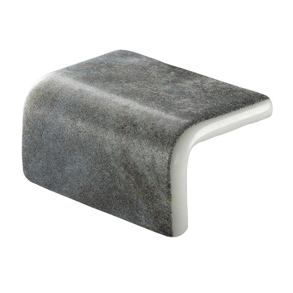 Zen Dolerite dark charcoal grey matte marbled cove trim piece for pools by Ezarri