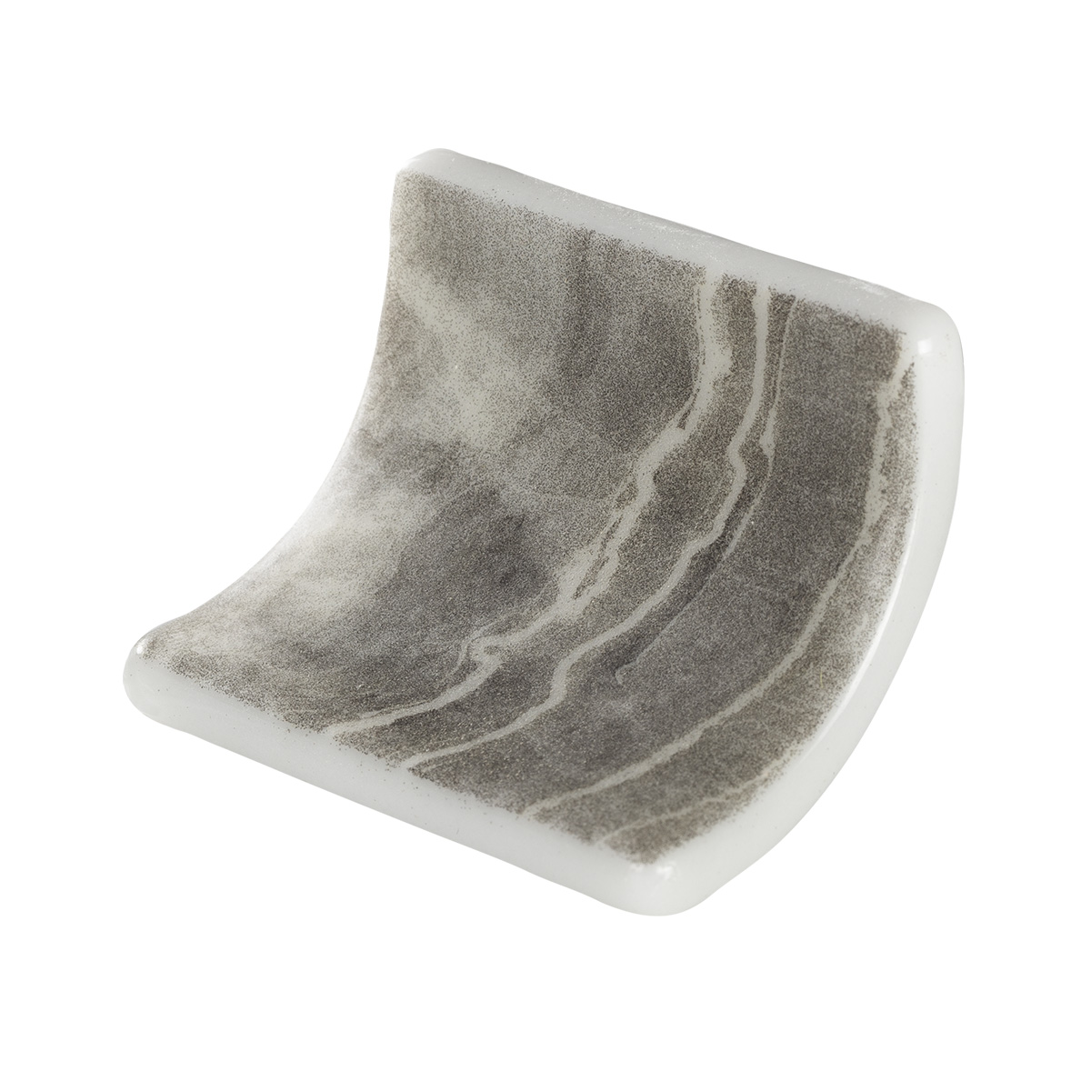 Zen Tigrato warm beige brown matte marbled corner trim piece for pools by Ezarri