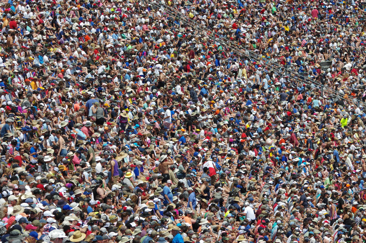 A small portion of the west stands at the Indianapolis Motor Speedway during the Indianapolis 500 during 2022.
