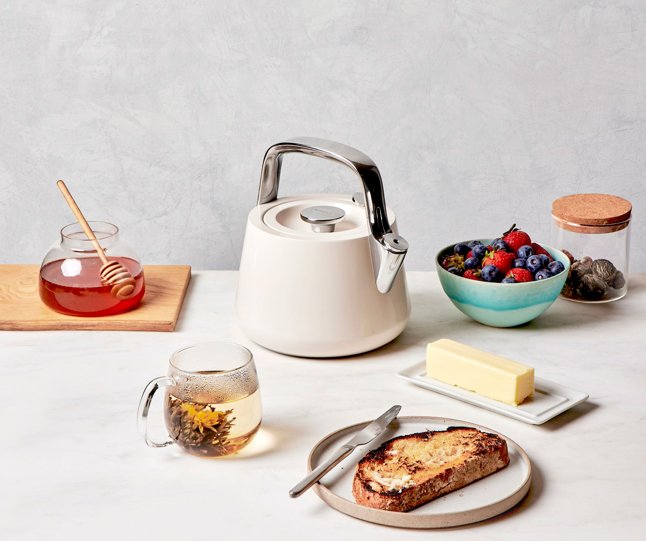 Caraway Tea Kettle in use