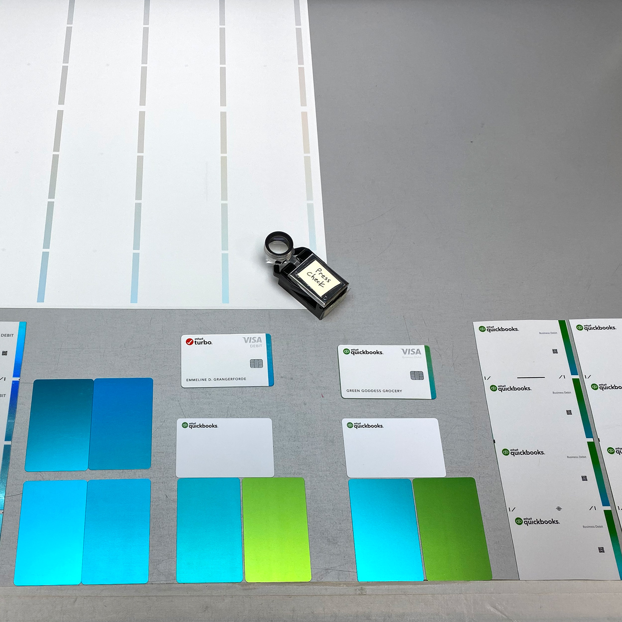Color chips for Quickbooks Debit Card process.