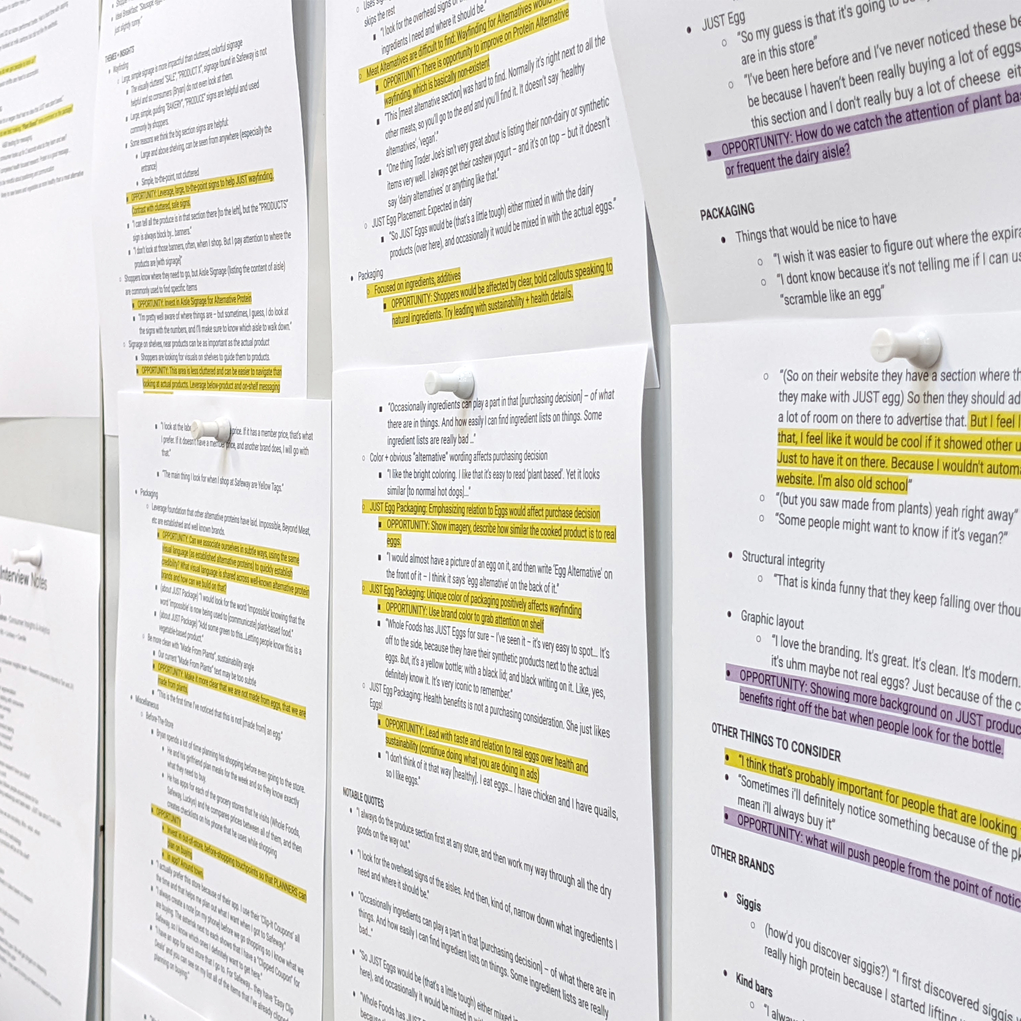 Just Egg research documents.