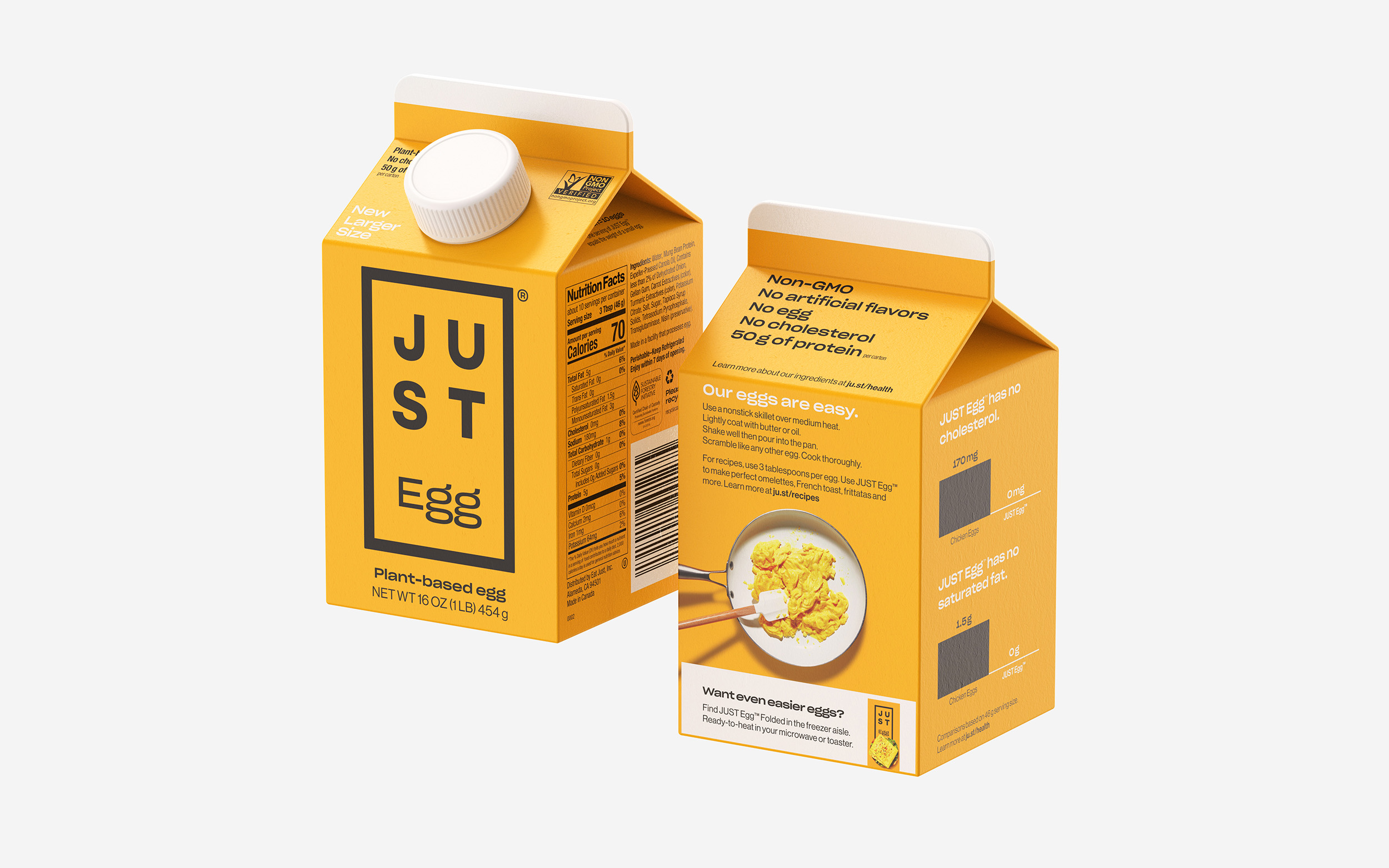 Production version of Just Egg carton.
