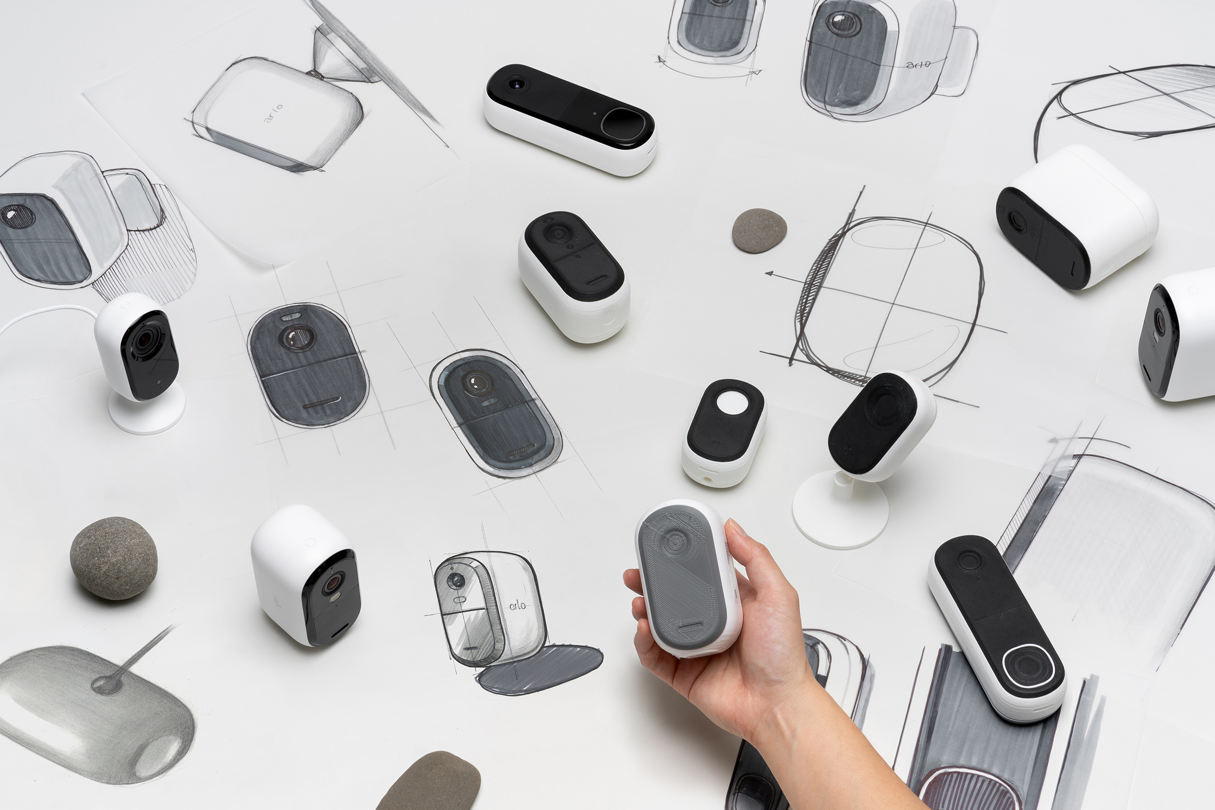 Process shot of Arlo Essentials Family.