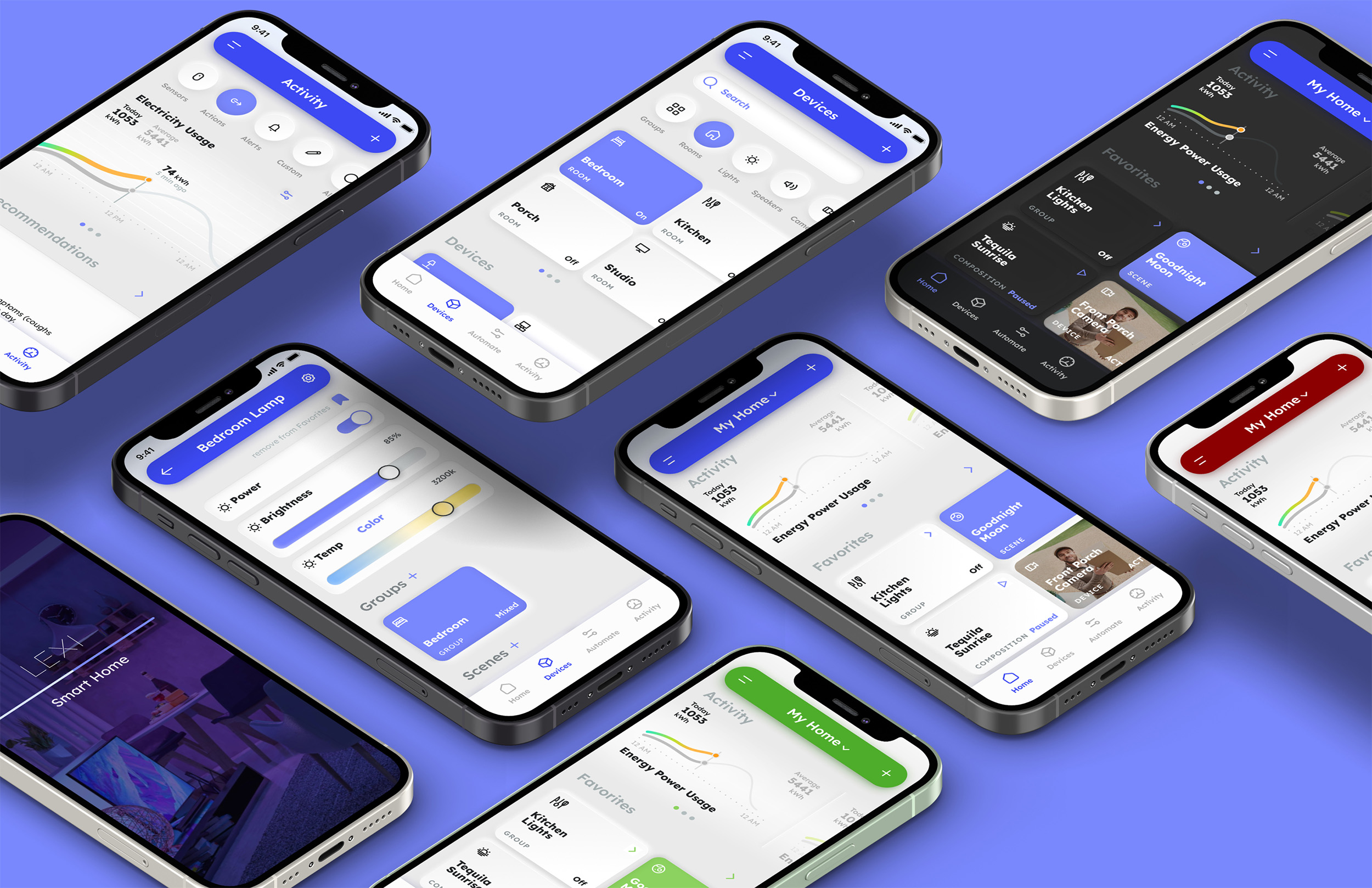 Lexi App screens angled.