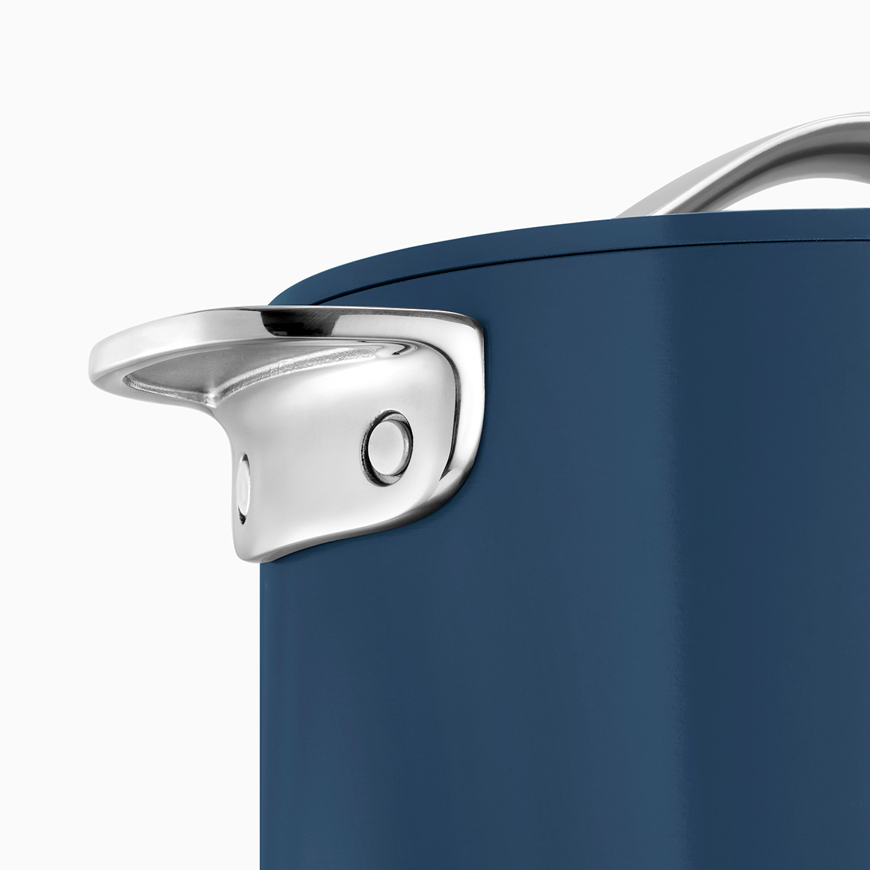 Handle detail of Caraway Cookware Plus Petit Cooker.