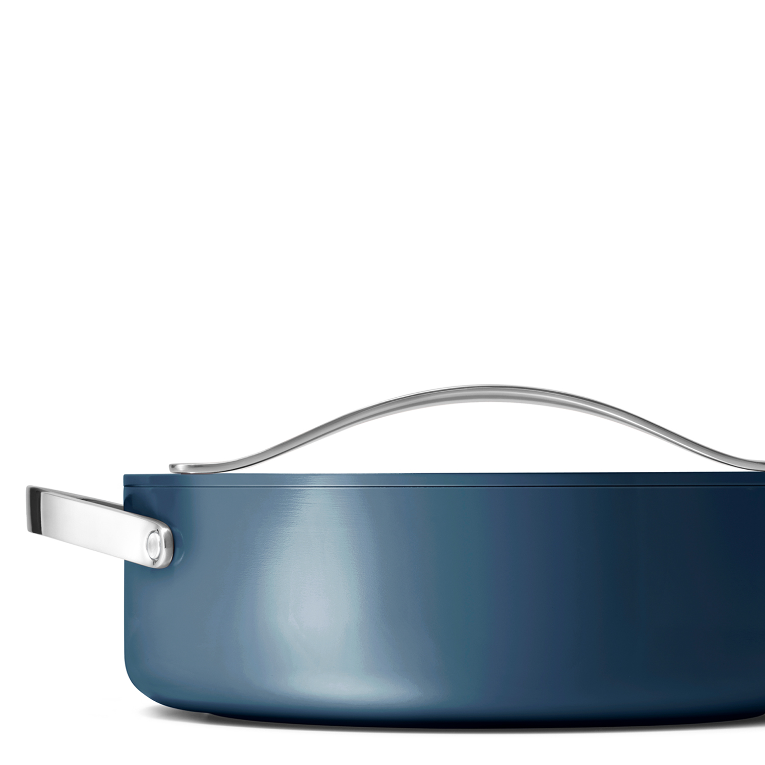Side view of Caraway Cookware Plus Rondeau.