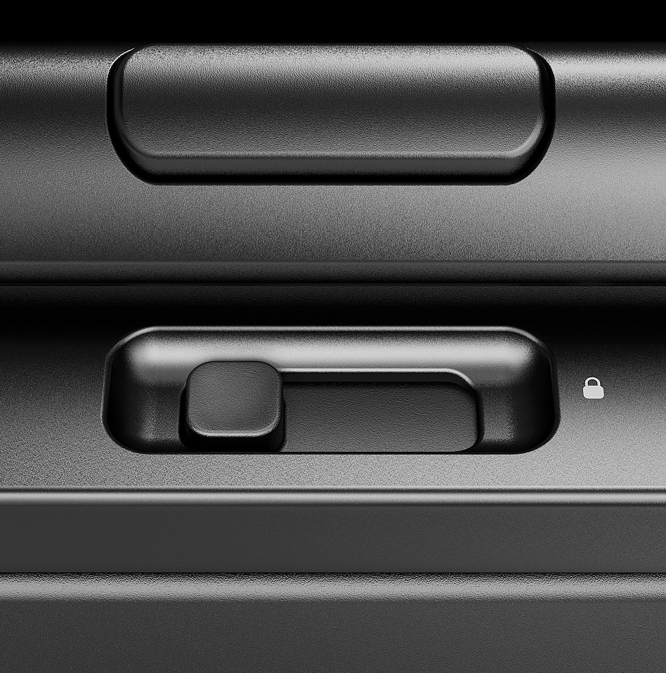 Rear handle detail of Aer Carry-on.