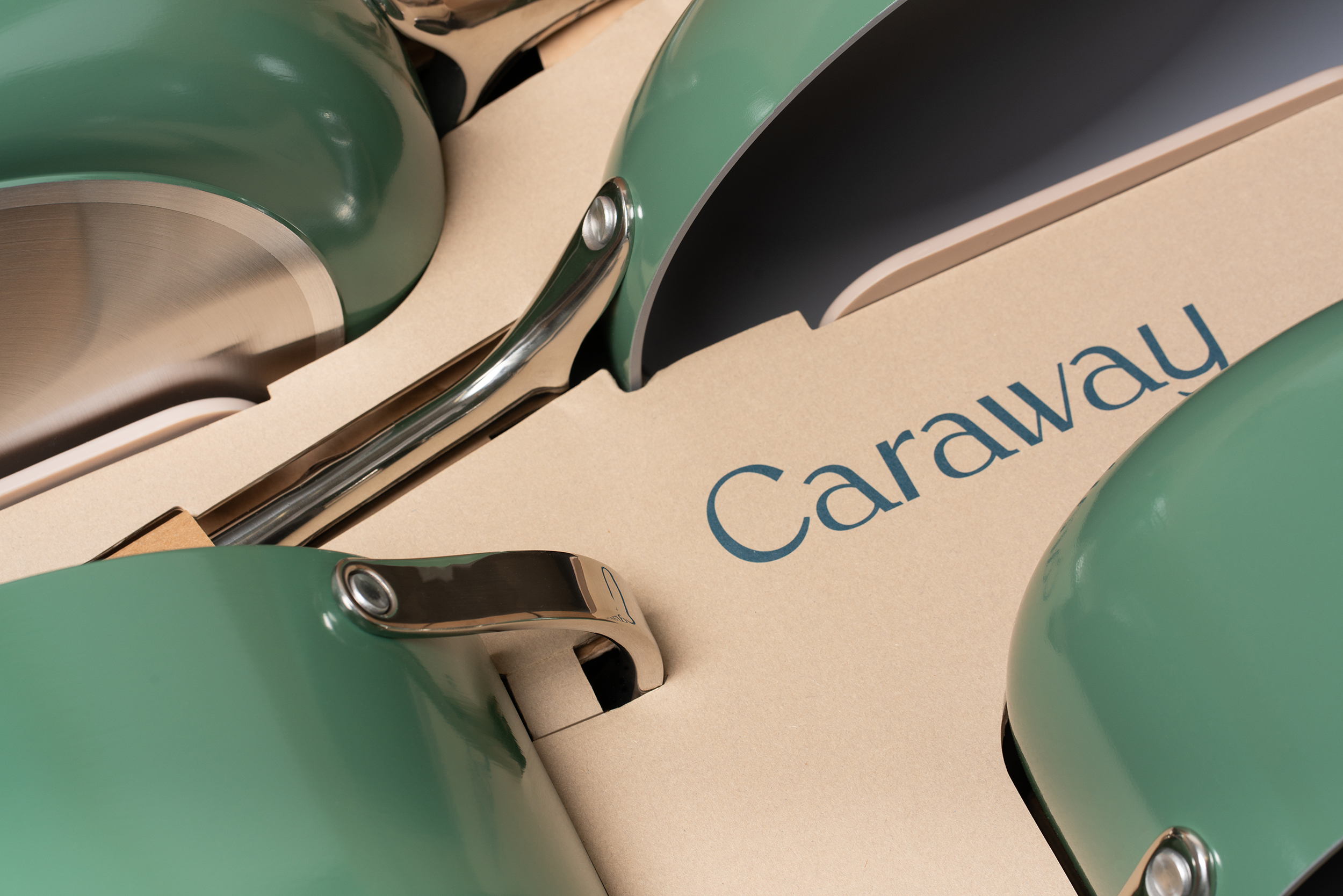 Retention detail in Caraway Cookware Packaging.