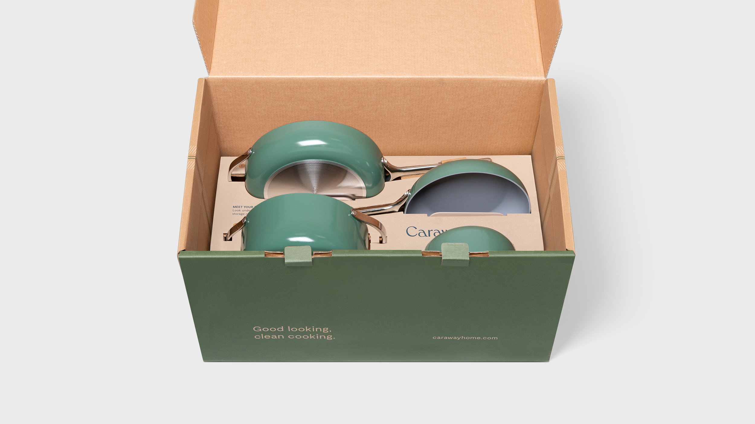 Opening of Caraway Cookware Packaging.