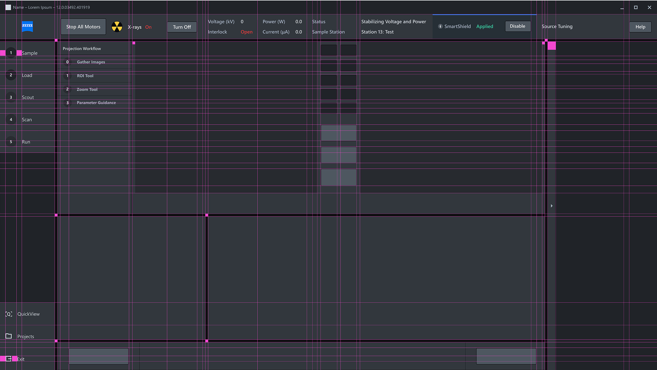 Grid structure for Zeiss Nav X.