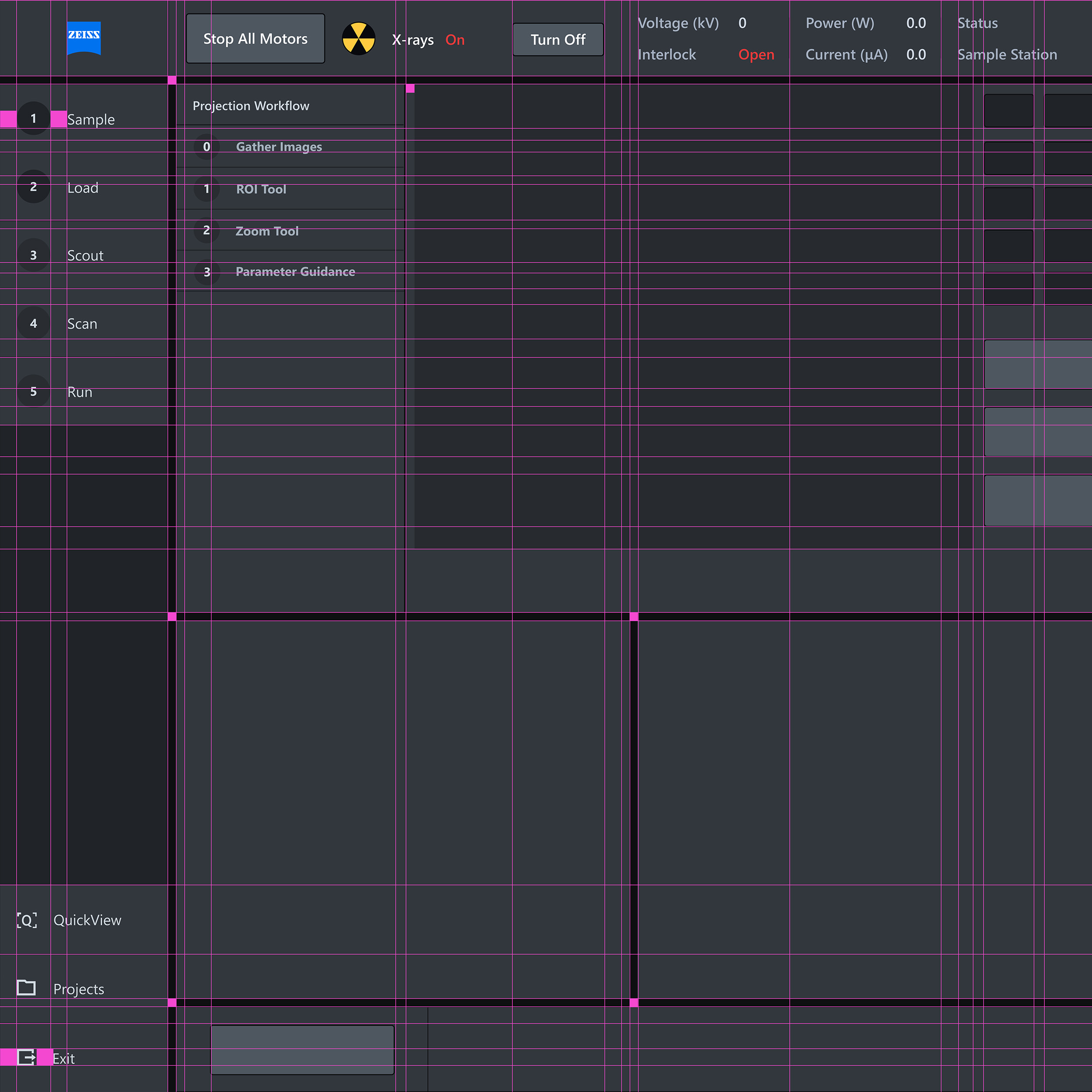 Grid structure for Zeiss Nav X.