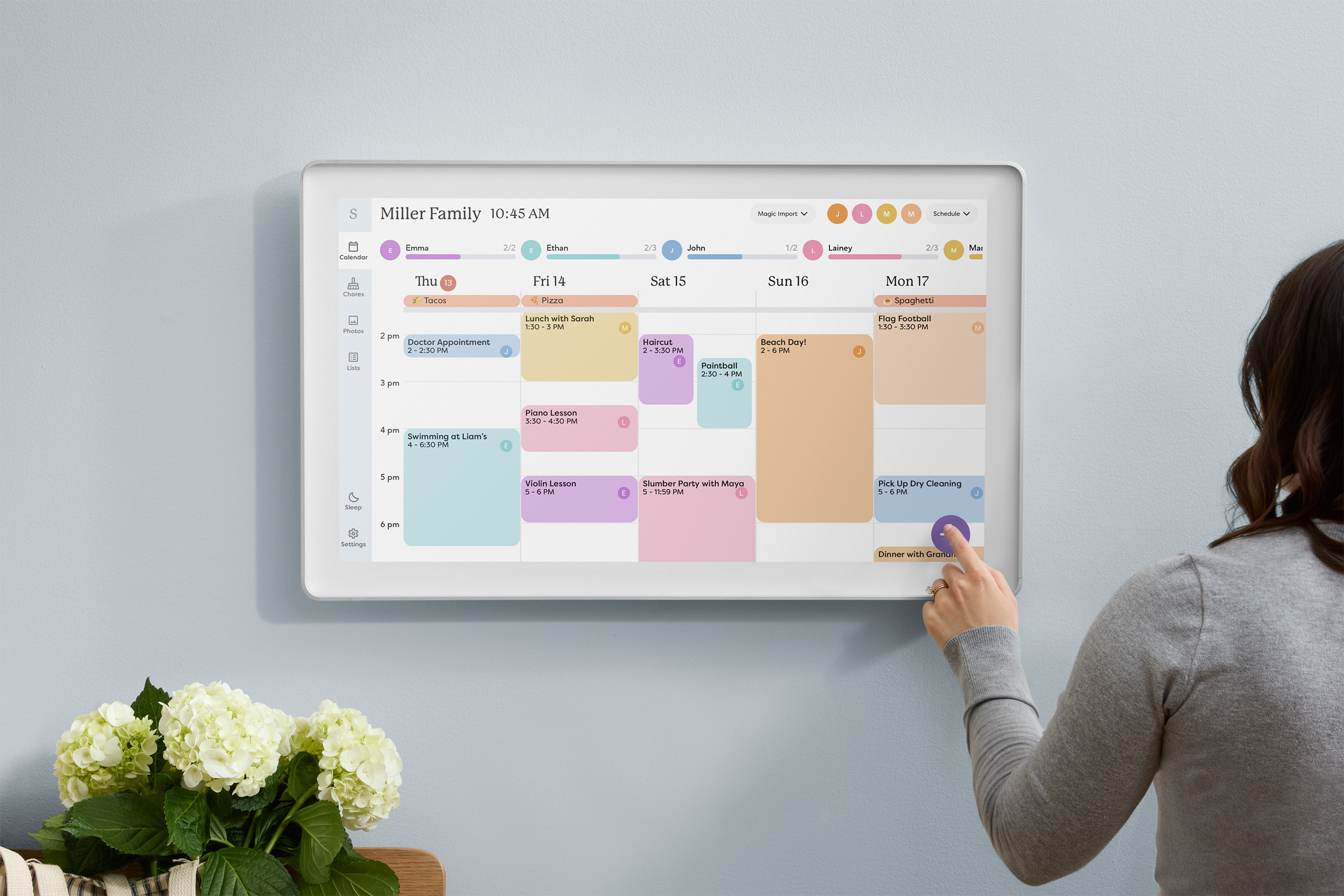 Skylight Cal Max on wall.