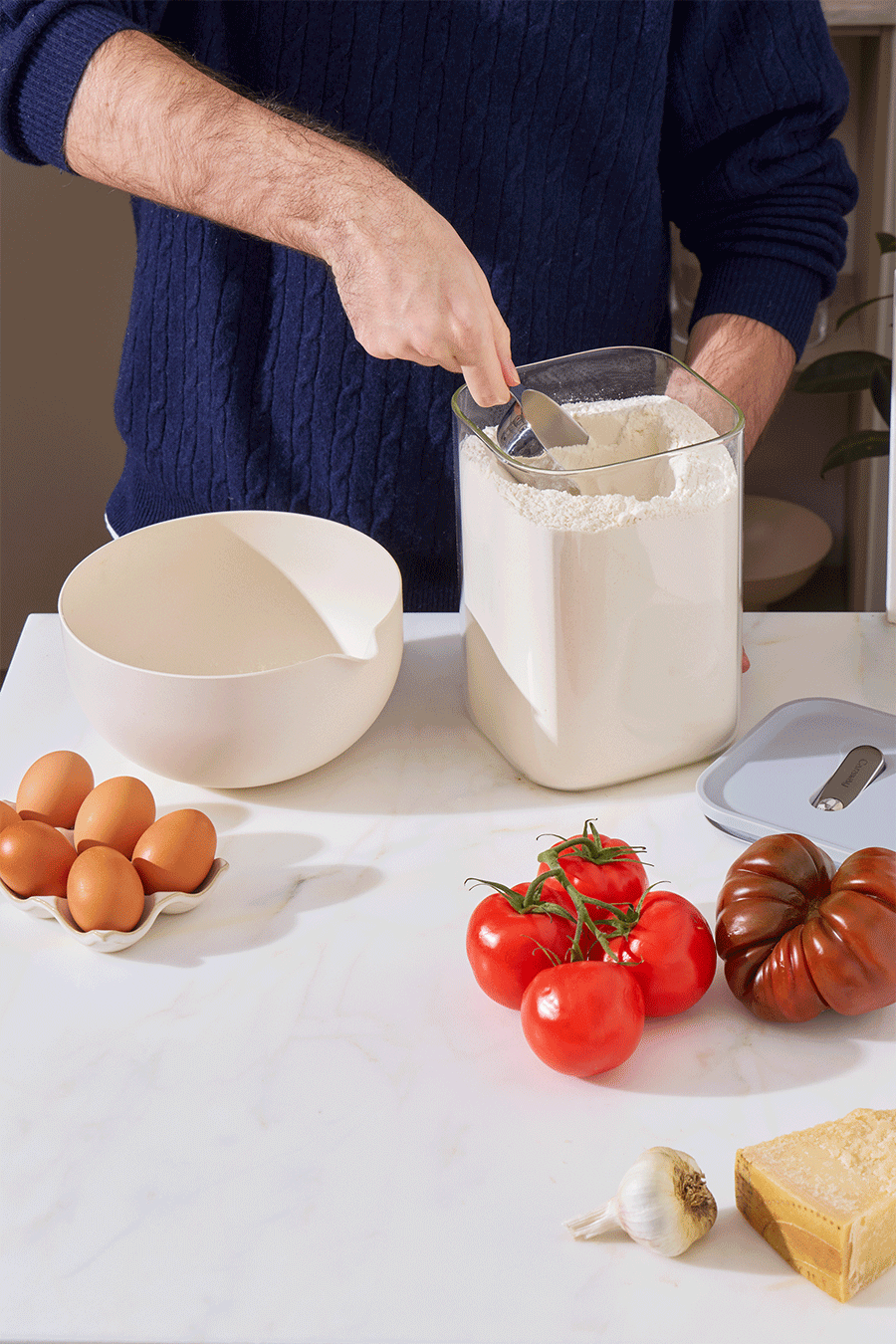 Caraway Airtight Containers in use.