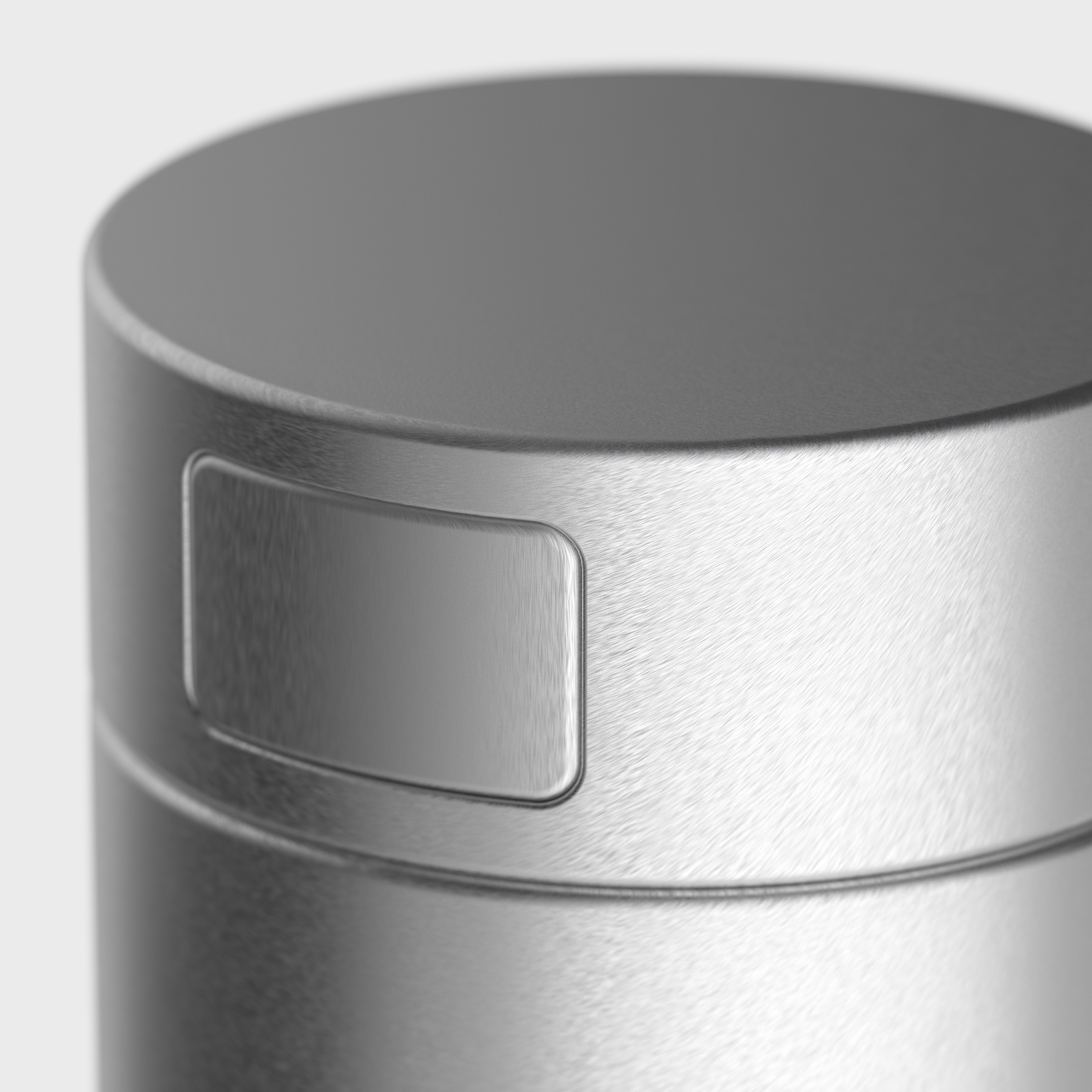 Lid detail shot of Dymapak Child Resistant Tin.