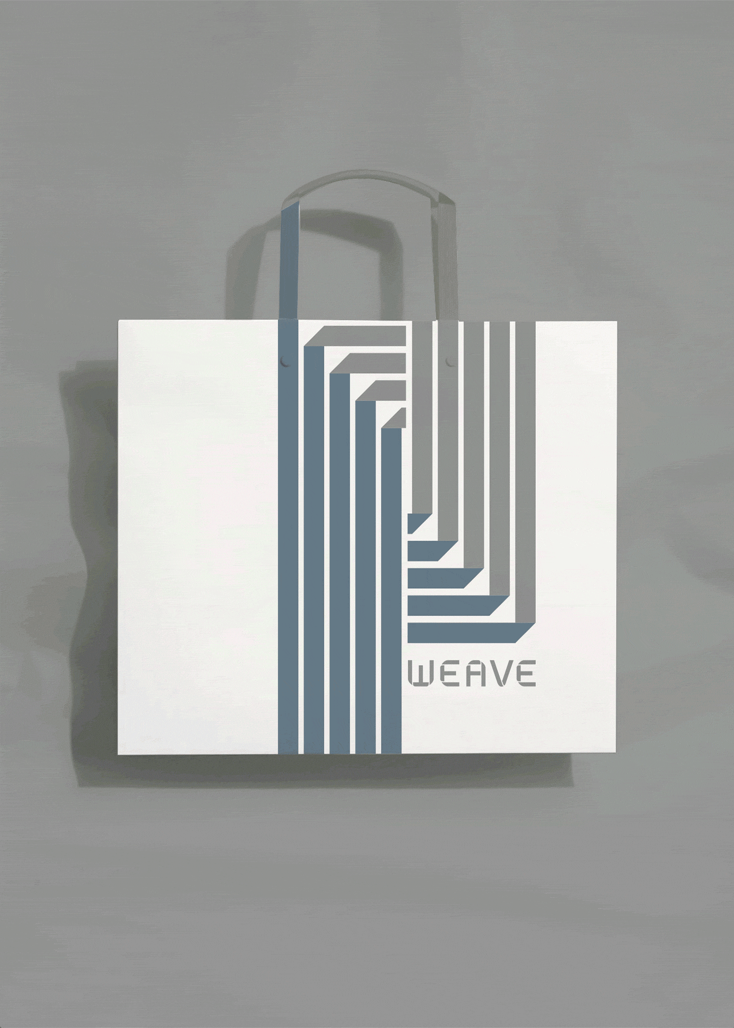 Weave branded bag.