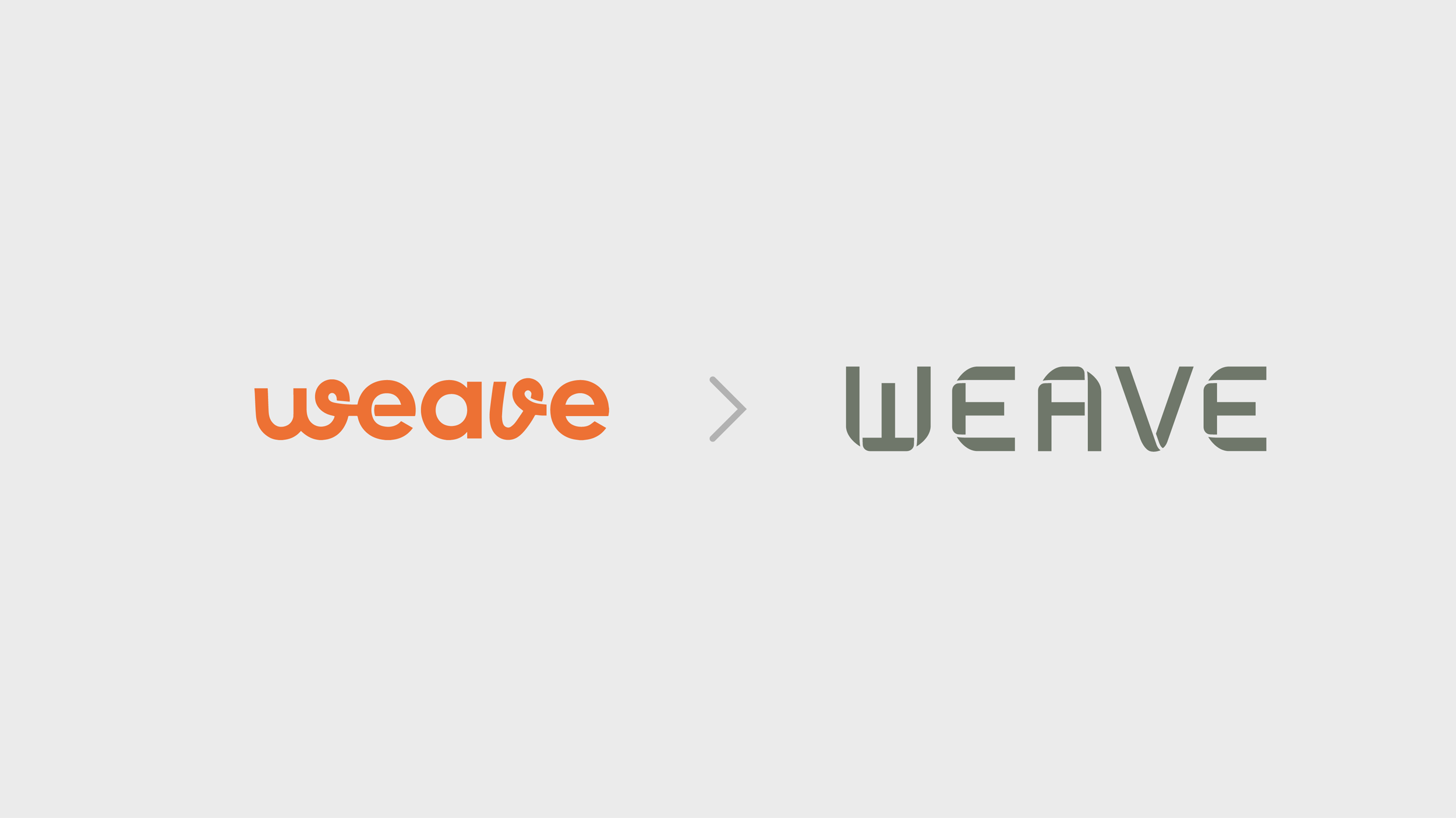 Weave logo before and after.