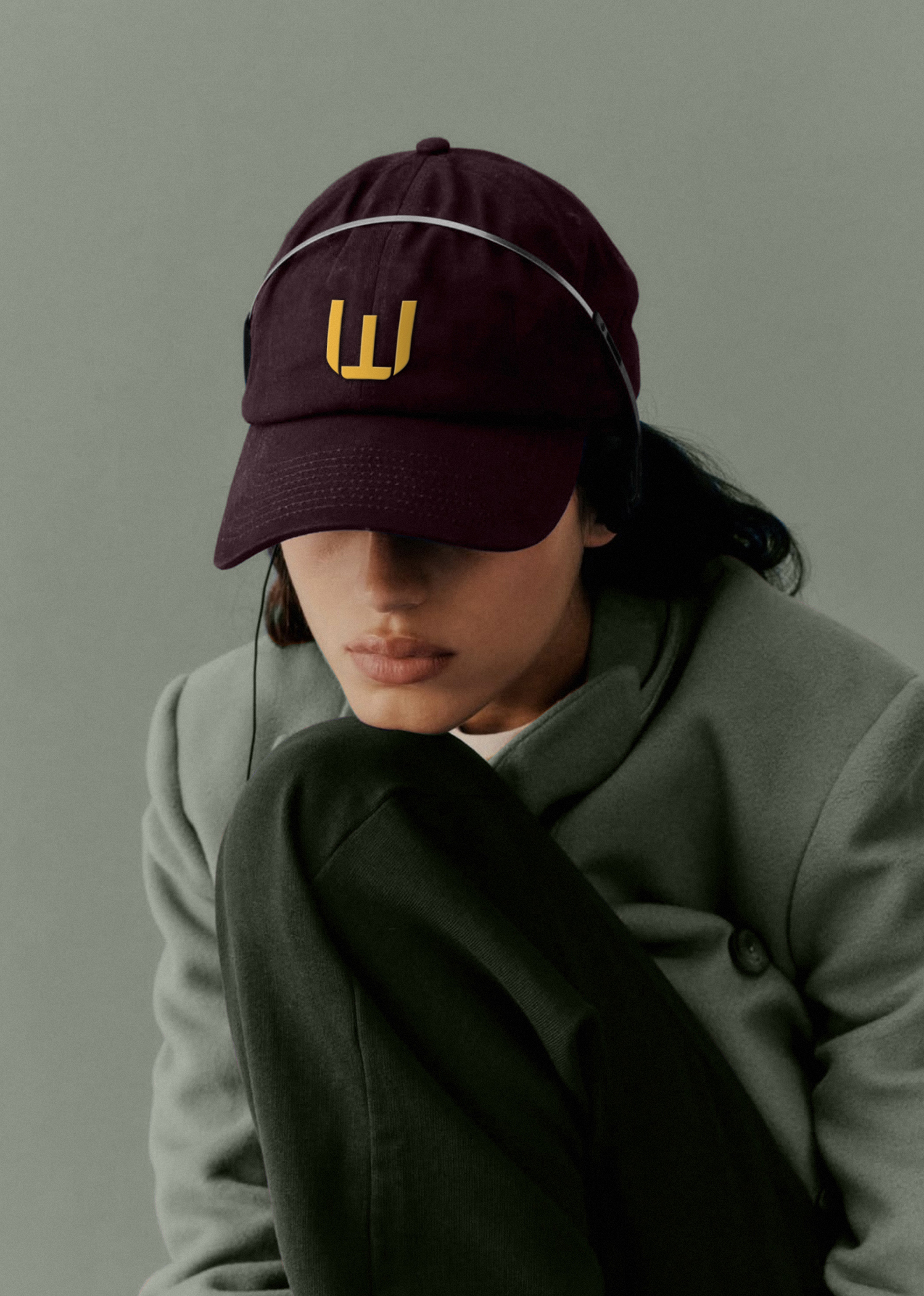 Weave logomark applied to a hat.