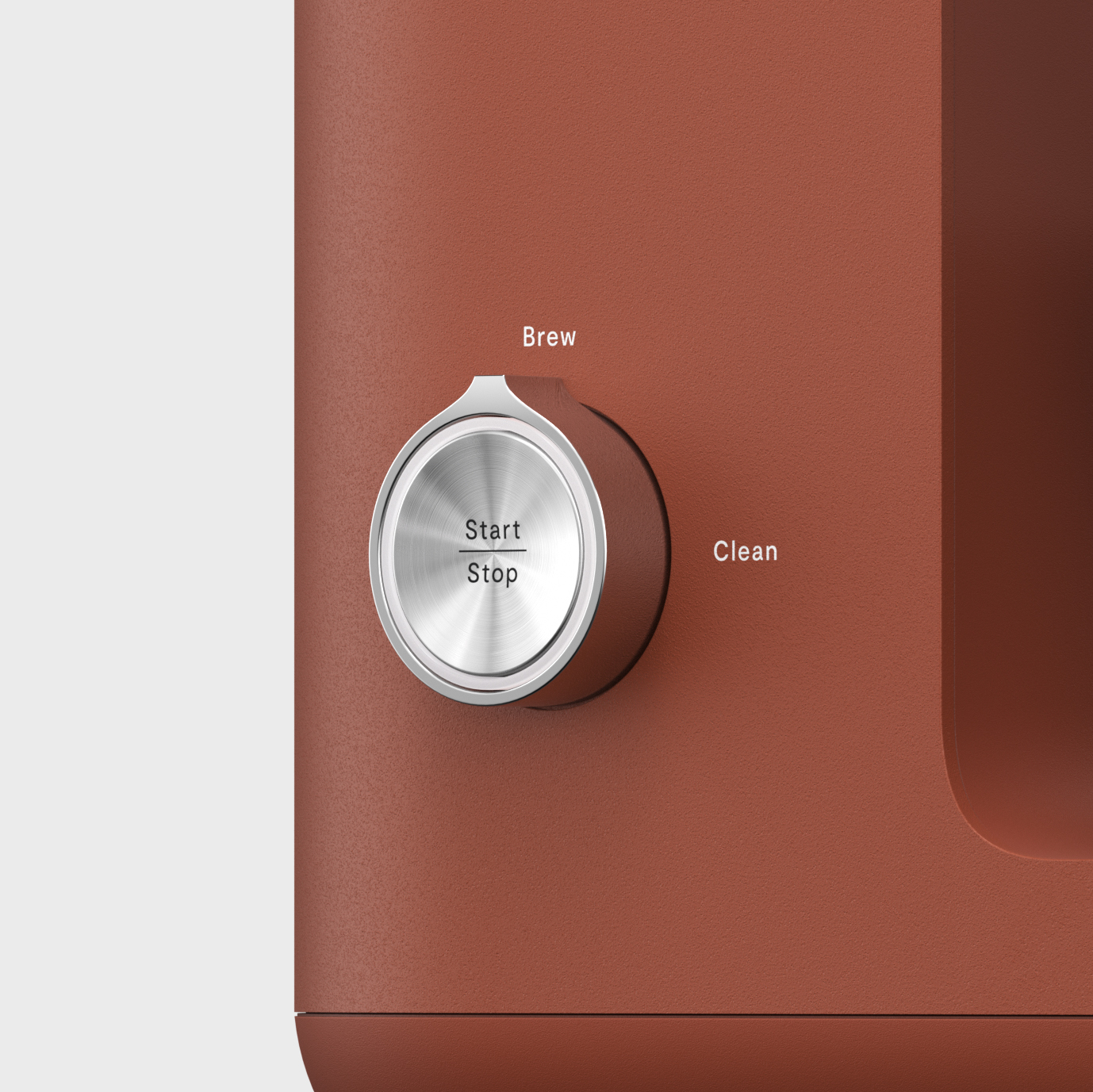 Dial detail on the Caraway Coffee Maker.