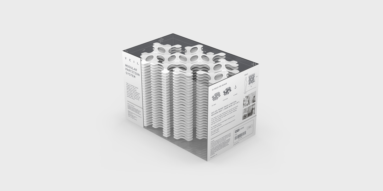 Veil Modular Partition System designed by Box Clever