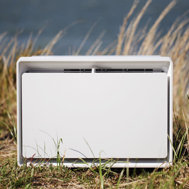 July Air Conditioner in a field