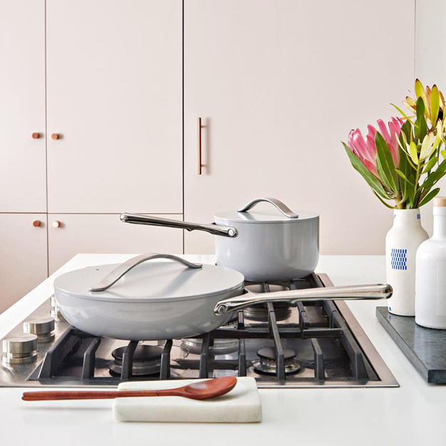 Caraway Cookware on a stove