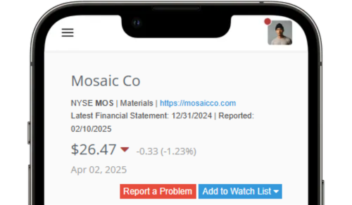 SVA app, mosaic co stock screener info.