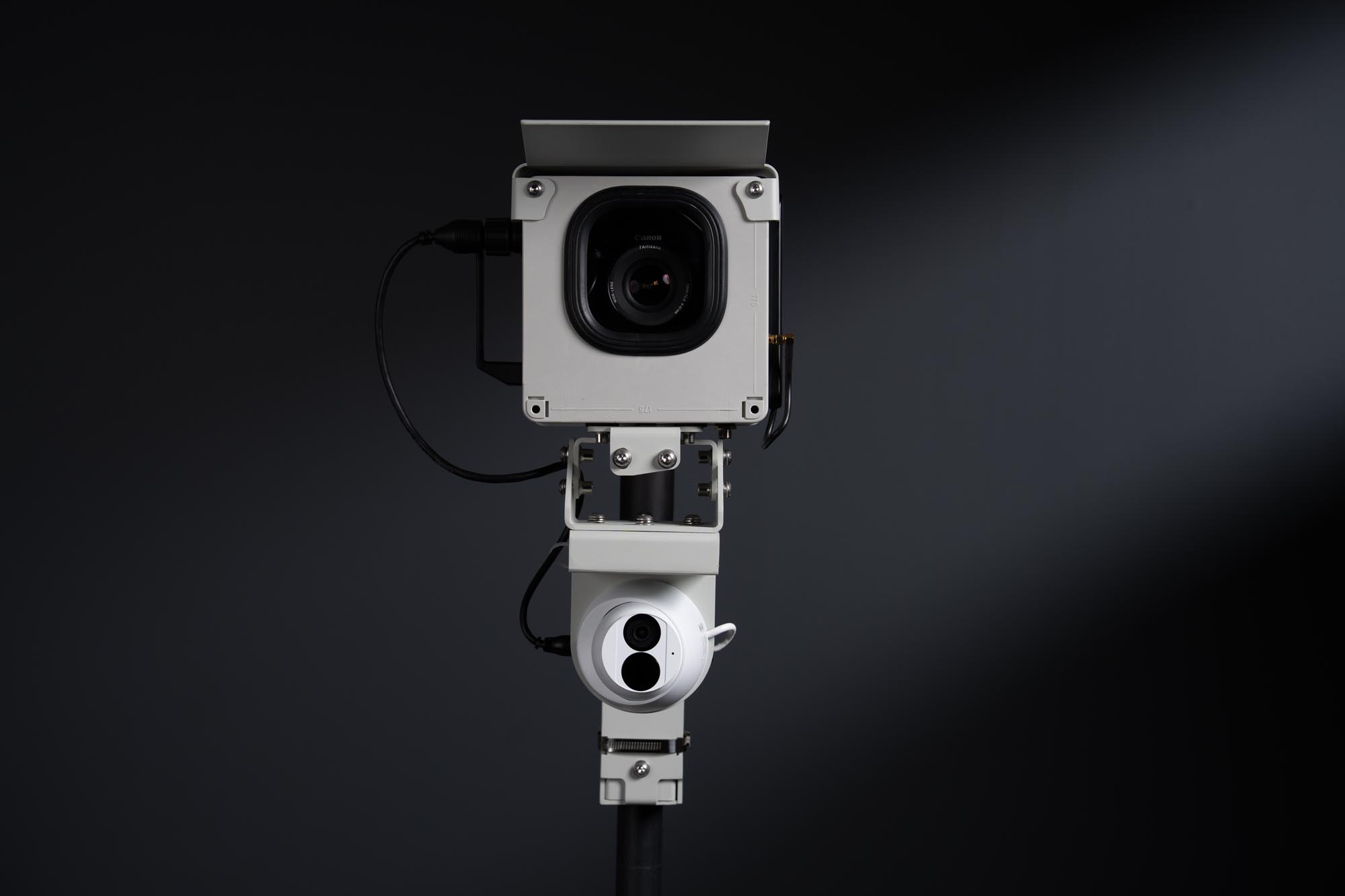 BuildCam combo system with AC power connection for reliable construction site time-lapse and livestream monitoring