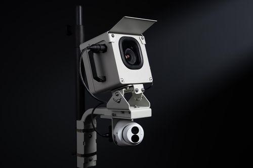 BuildCam two camera combo system with direct AC electrical connection for permanent site monitoring installations