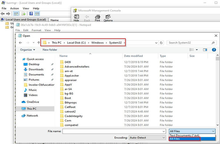 Saving file to  C:\windows\system32