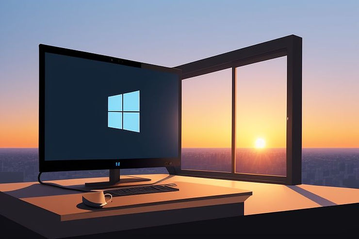 A sunset on windows 10