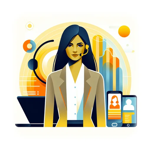 Professional workplace scene showing a Account Executive working in a modern Professional Services environment. The image represents the professional setting and responsibilities of the role.