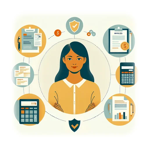 Professional workplace scene showing a Accounts Assistant working in a modern Finance environment. The image represents the professional setting and responsibilities of the role.
