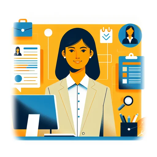 Professional workplace scene showing a Administrative Assistant working in a modern Professional Services environment. The image represents the professional setting and responsibilities of the role.