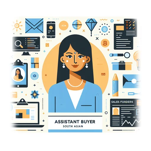 Professional workplace scene showing a Assistant Buyer working in a modern Retail environment. The image represents the professional setting and responsibilities of the role.
